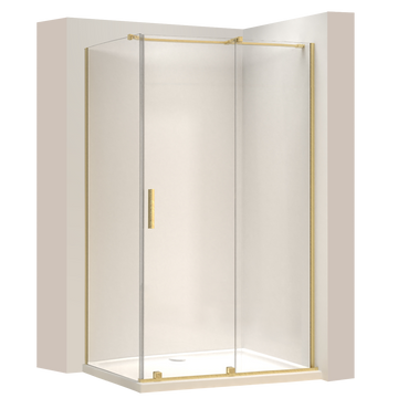 Cabine de douche REA Montana Gold Brush 130x90  1