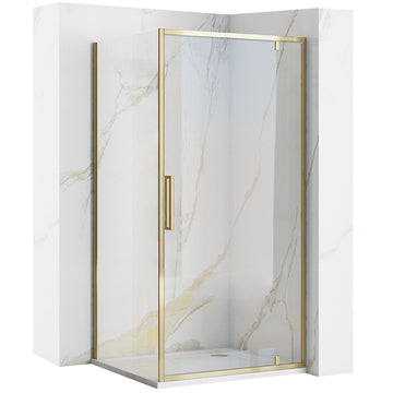 Cabine de douche REA Rapid Swing Gold Porte: 90 x Paroi: 90 1