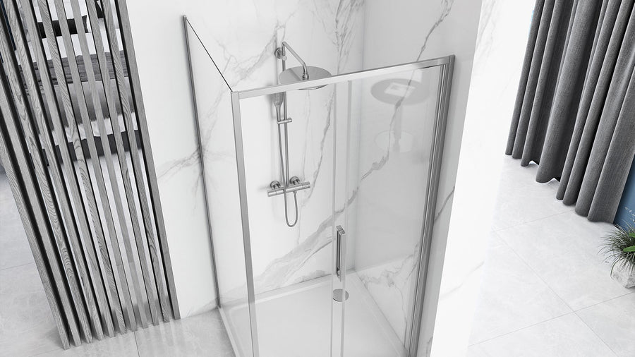 Cabine de douche Rapid Slide Chrom Porte: 100 Paroi: 80 4