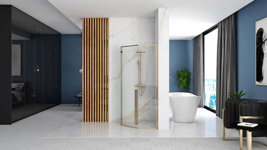Cabine de douche DIAMOND GOLD 90x90 Avec receveur  Diamond Noir 4
