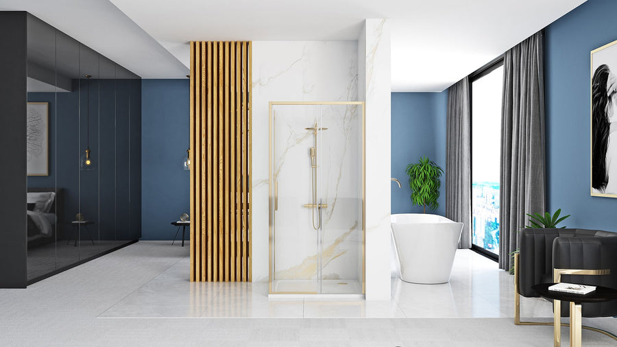 Cabine de douche Rapid Slide Gold Porte: 140 Paroi: 100 3