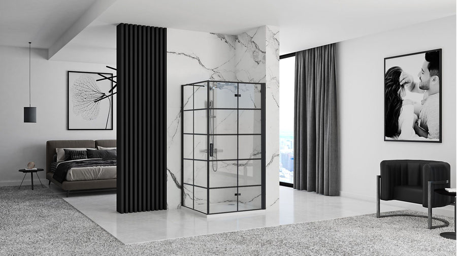 Cabine de douche Rea Molier Black 80x80  2
