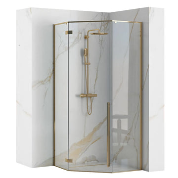 Cabine de douche DIAMOND GOLD 90x90 Avec receveur  Diamond Noir 1